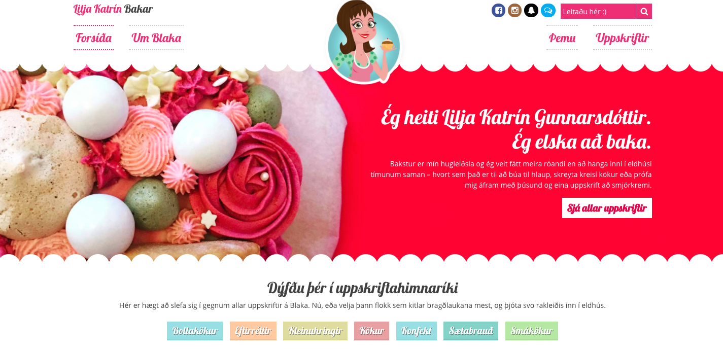 Nýtt útlit – sama, gómsæta vefsíðan